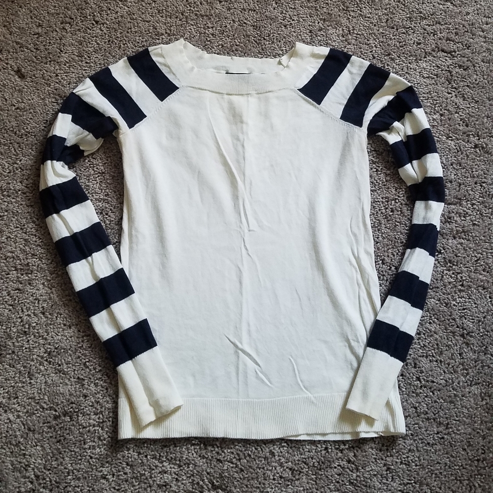4 for $20! White and navy sweater